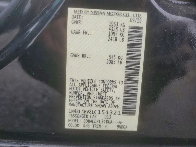 2020 NISSAN ALTIMA S 13