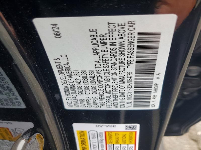 2024 HONDA ACCORD EX 12