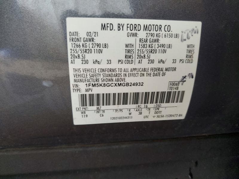 2021 FORD EXPLORER ST 13