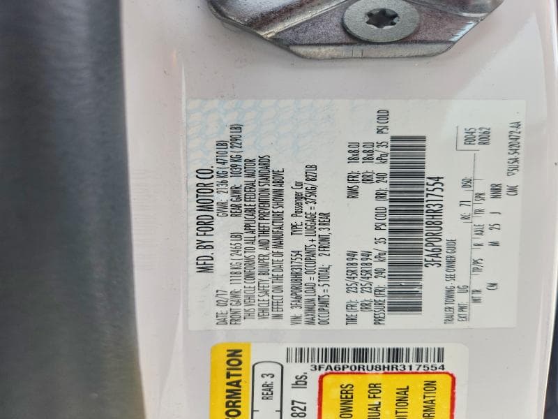 2017 FORD FUSION TITANIUM HEV 13