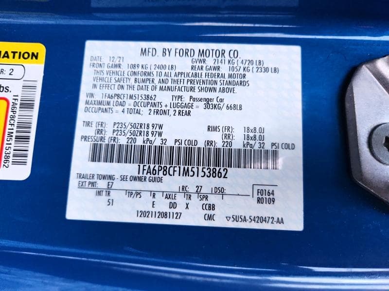 2021 FORD MUSTANG GT 12