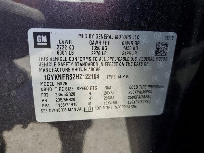 2017 CADILLAC XT5 PLATINUM 14