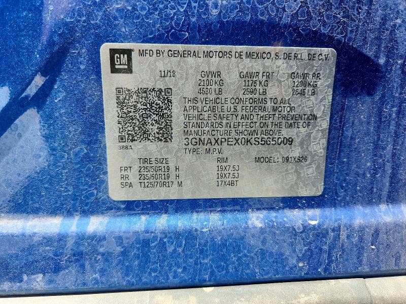 2019 CHEVROLET EQUINOX PREMIER 12