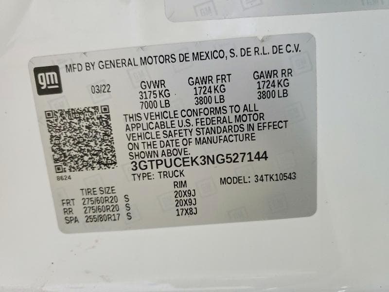 2022 GMC SIERRA K1500 ELEVATION 13