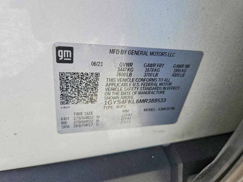 2021 CADILLAC ESCALADE SPORT 14