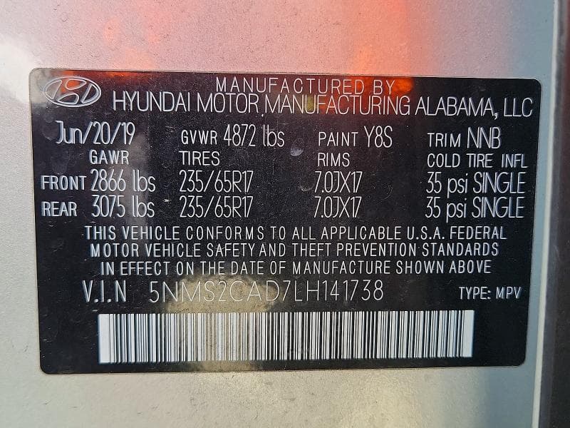 2020 HYUNDAI SANTA FE SE 13