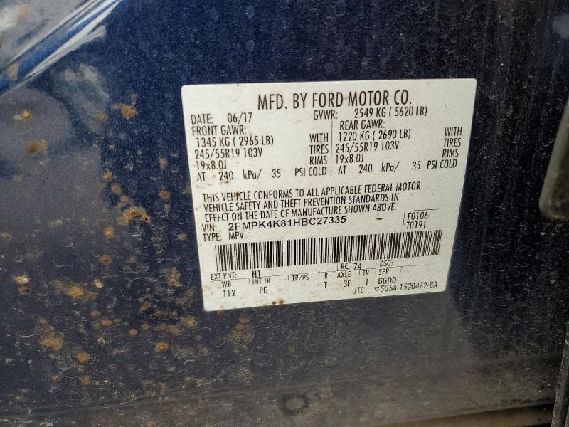 2017 FORD EDGE TITANIUM 12