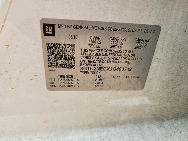 2018 GMC SIERRA K1500 SLT 13