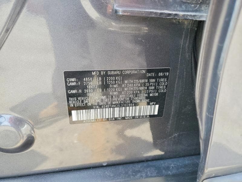 2020 SUBARU OUTBACK LIMITED 12