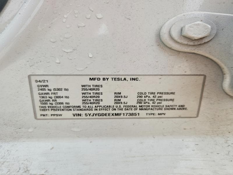 2021 TESLA MODEL Y 13