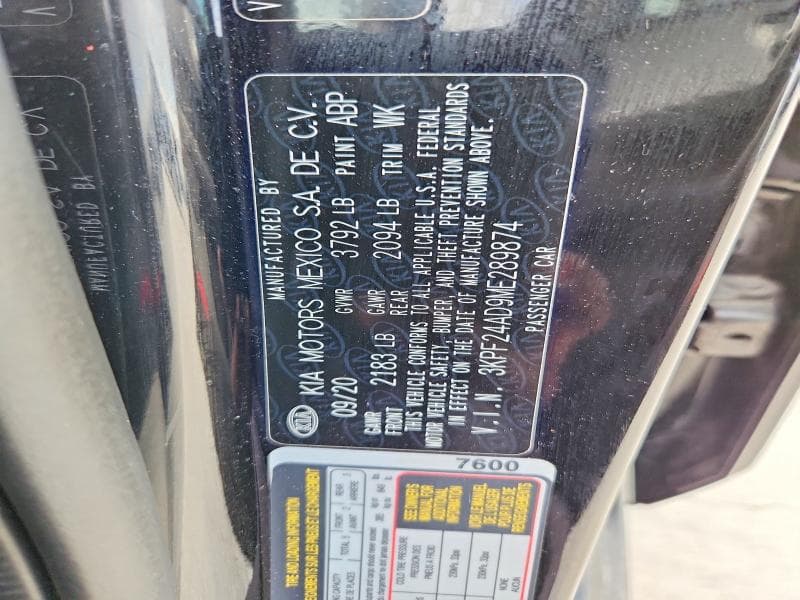 2021 KIA FORTE FE 13