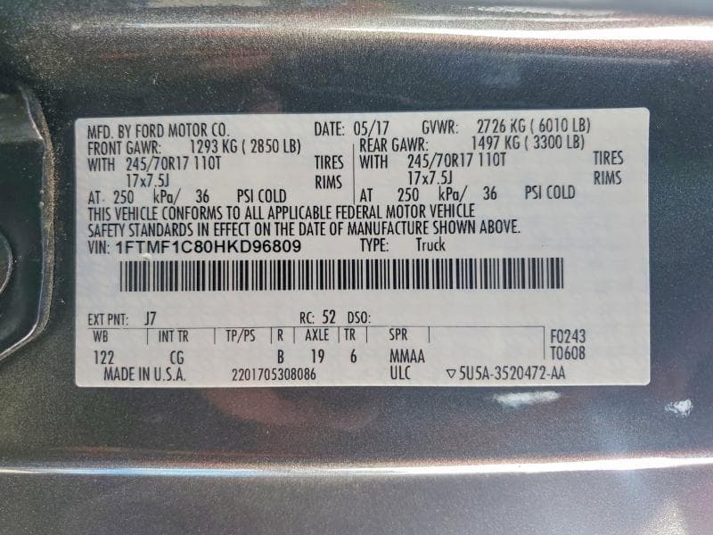 2017 FORD F150 13