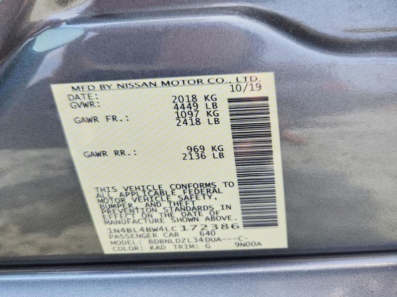 2020 NISSAN ALTIMA S 12
