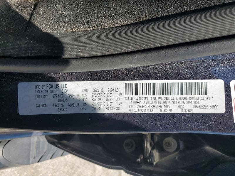 2020 RAM 1500 LARAMIE 12