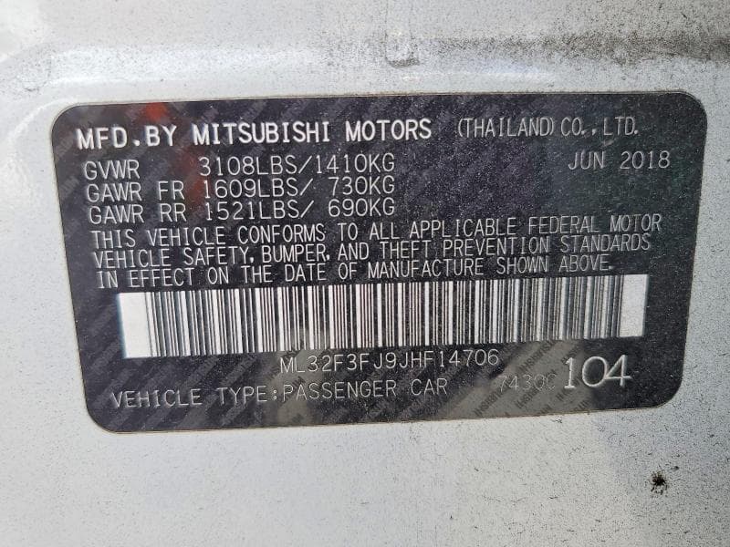 2018 MITSUBISHI MIRAGE G4 ES 12