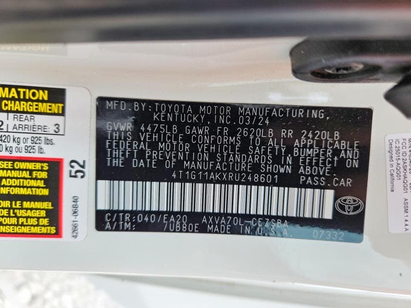 2024 TOYOTA CAMRY SE 13