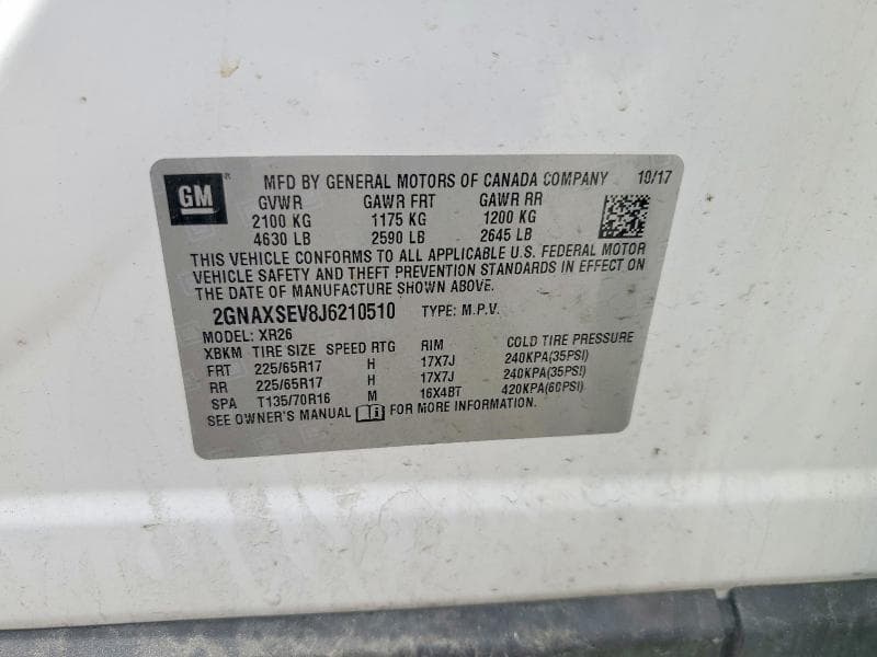 2018 CHEVROLET EQUINOX LT 13