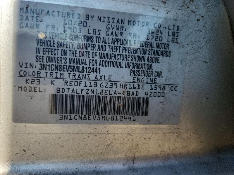 2021 NISSAN VERSA SV 12
