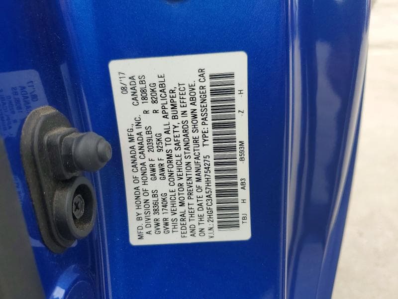 2017 HONDA CIVIC SI 12
