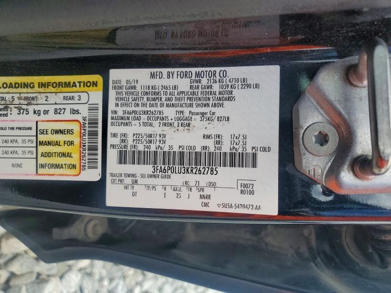 2019 FORD FUSION SE 12