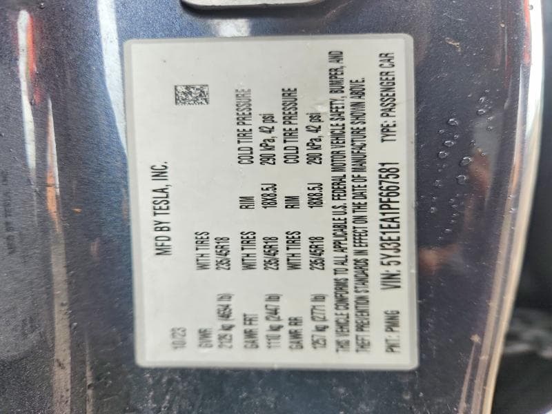 2023 TESLA MODEL 3 12