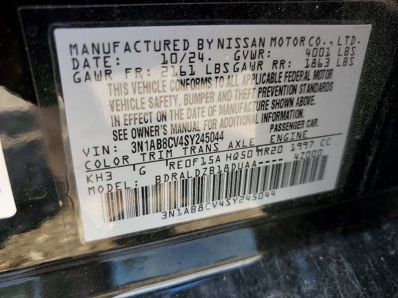2025 NISSAN SENTRA SV 12