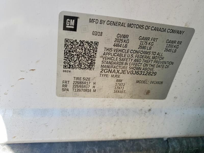 2018 CHEVROLET EQUINOX LT 13