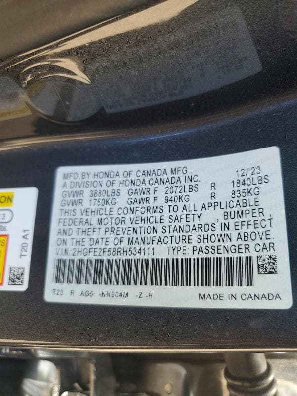 2024 HONDA CIVIC SPORT 13