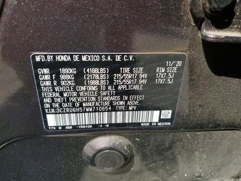 2021 HONDA HR-V 13
