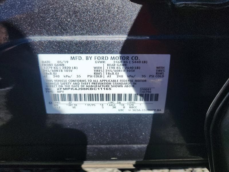 2019 FORD EDGE SEL 13