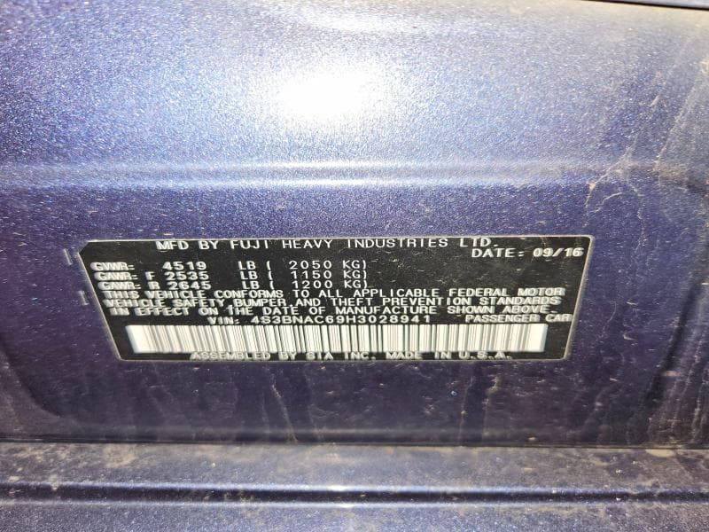 2017 SUBARU LEGACY 2.5I PREMIUM 13