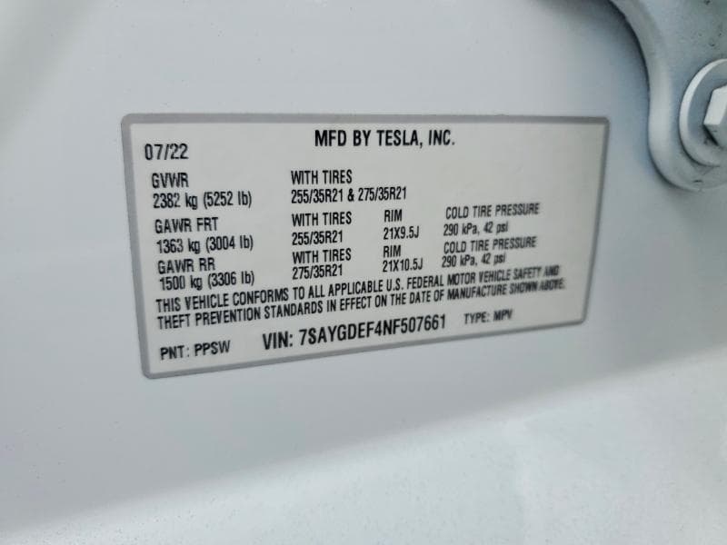 2022 TESLA MODEL Y 12