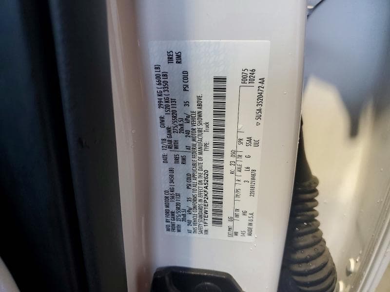 2019 FORD F150 SUPERCREW 12