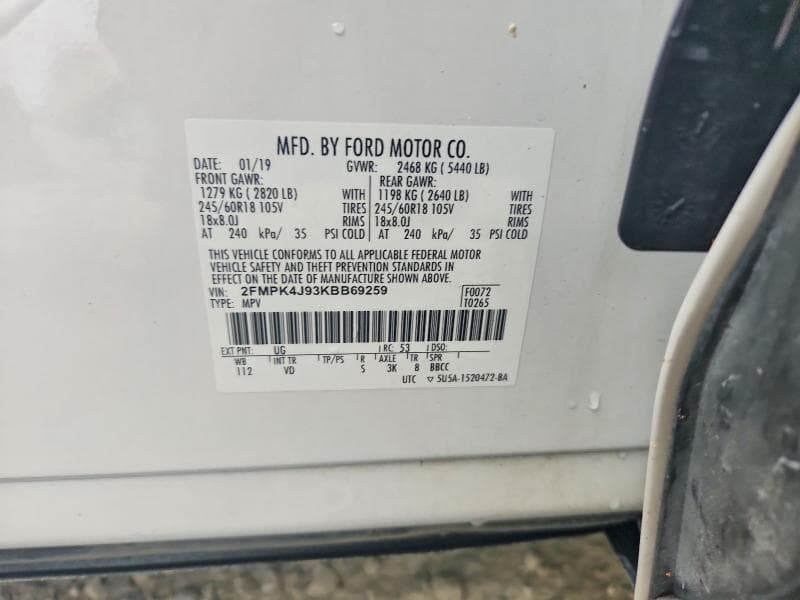 2019 FORD EDGE SEL 13