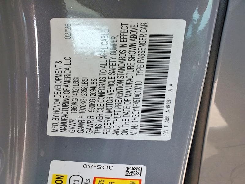 2026 HONDA ACCORD SE 12