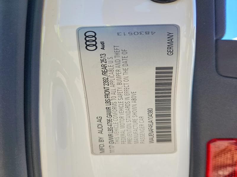 2018 AUDI A4 PREMIUM PLUS 12