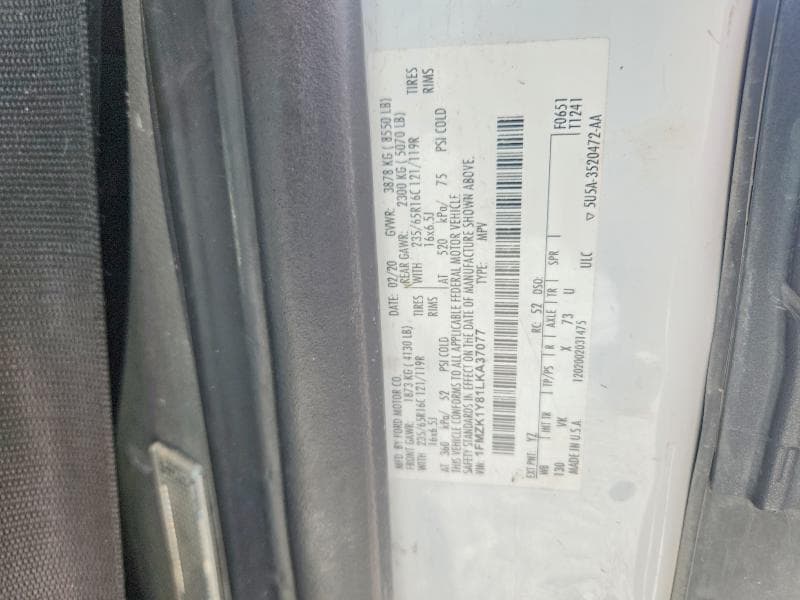 2020 FORD TRANSIT T-150 13
