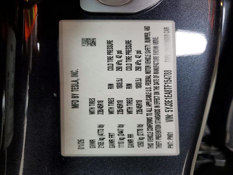 2026 TESLA MODEL 3 12