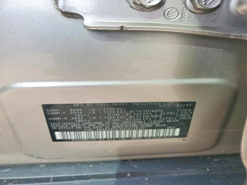2017 SUBARU OUTBACK 2.5I LIMITED 13