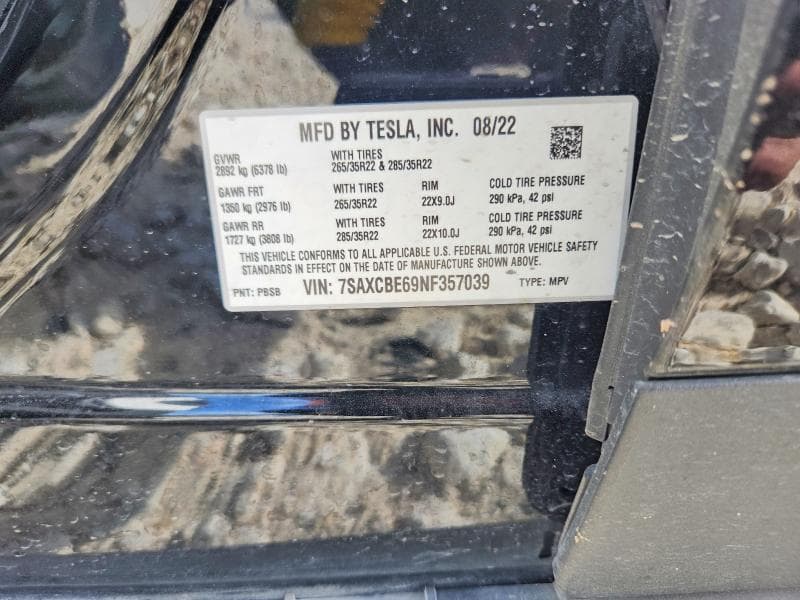 2022 TESLA MODEL X 12