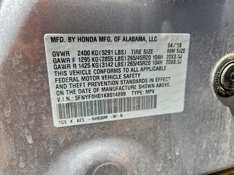 2019 HONDA PASSPORT ELITE 13