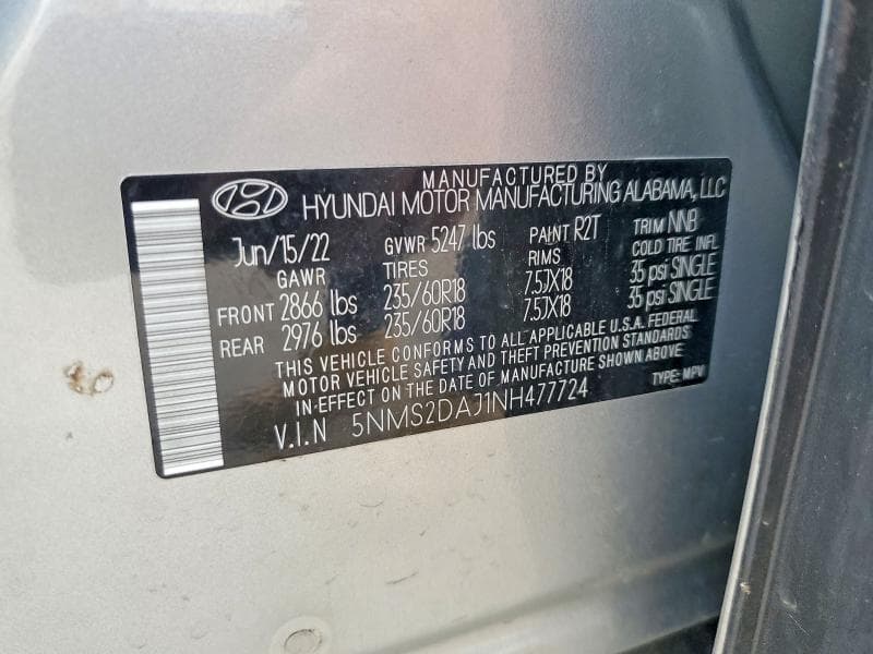 2022 HYUNDAI SANTA FE SEL 14