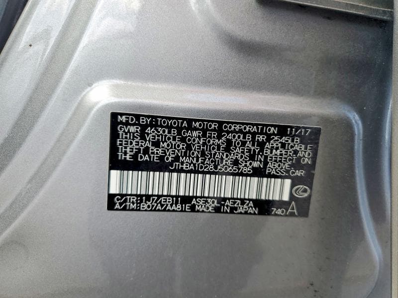 2018 LEXUS IS 300 300 12