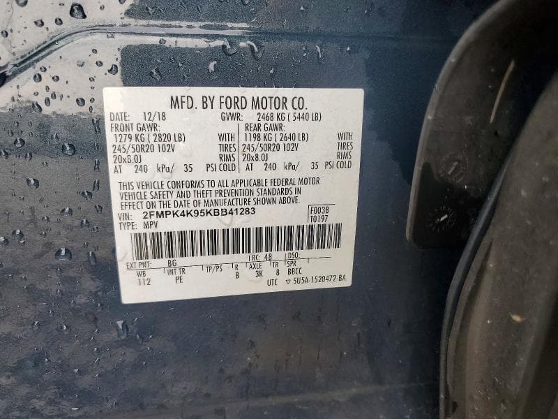 2019 FORD EDGE TITANIUM 12