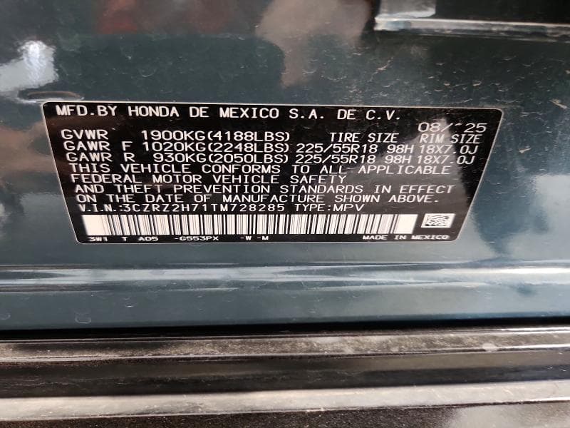 2026 HONDA HR-V EXL 13