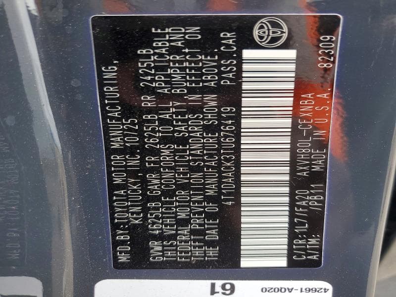 2026 TOYOTA CAMRY LE 12