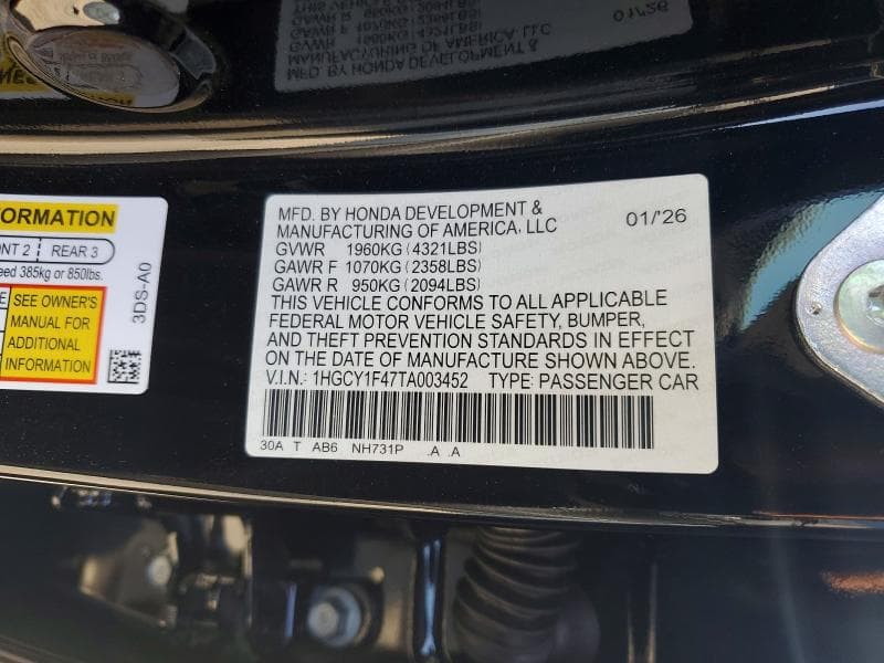 2026 HONDA ACCORD SE 12