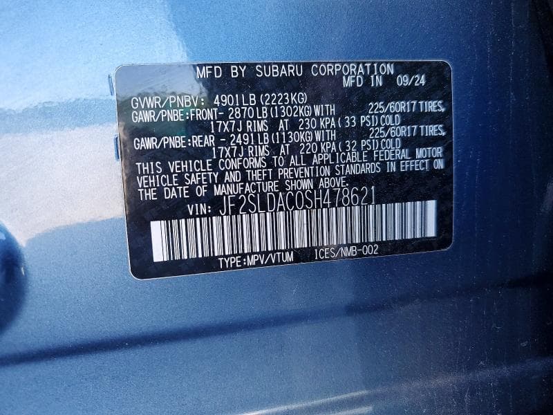 2025 SUBARU FORESTER 12