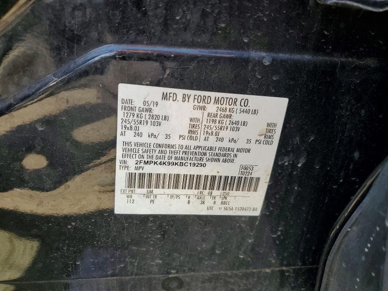 2019 FORD EDGE TITANIUM 13