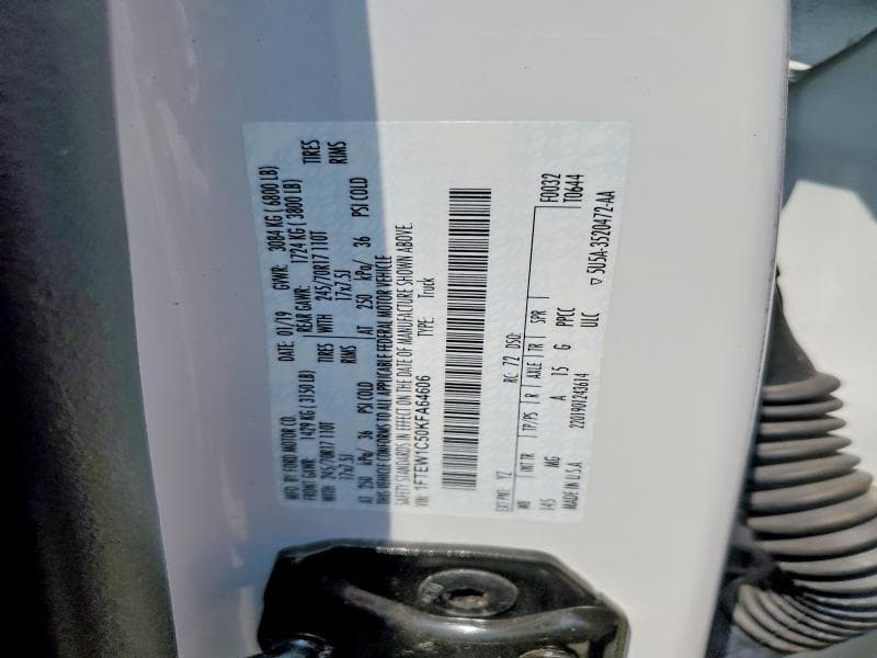 2019 FORD F150 SUPERCREW 12